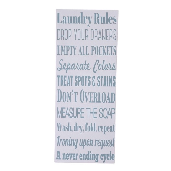 Laundry Rules Wall Hanging Louise Carey EUC - Picture 1 of 13